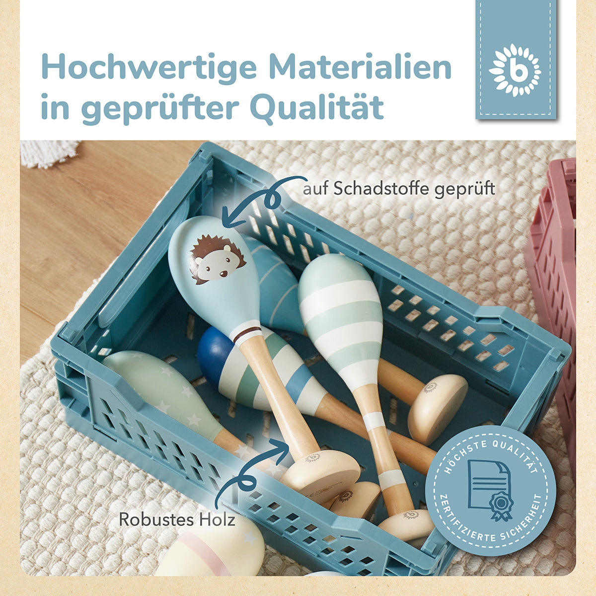 Maracas 2er Set Igel