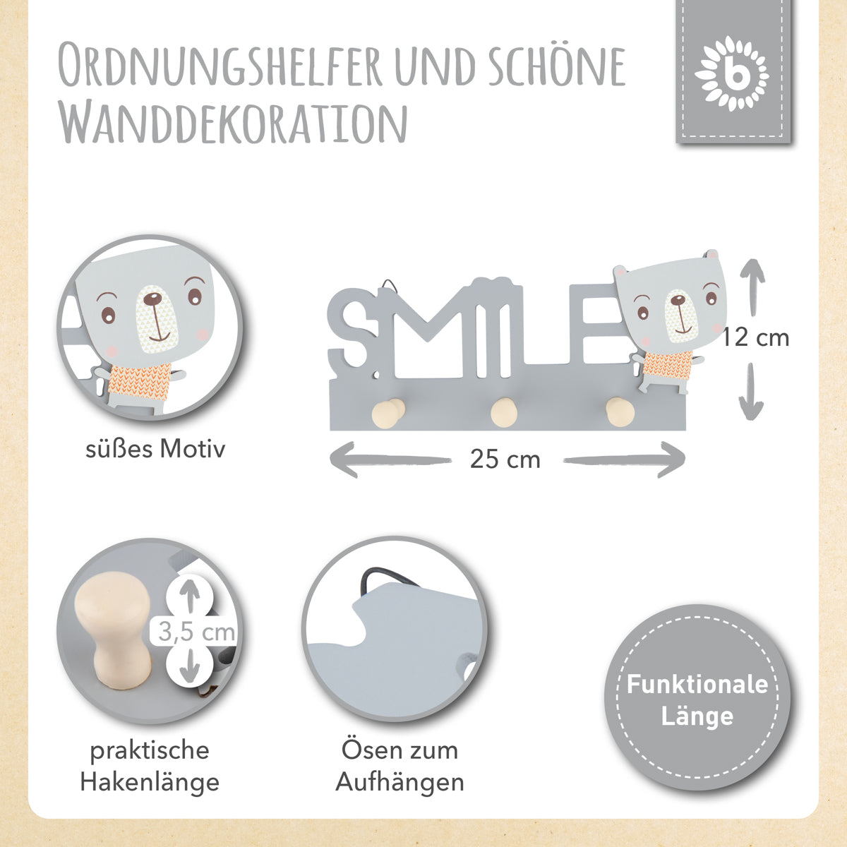 Wandgarderobe Bär