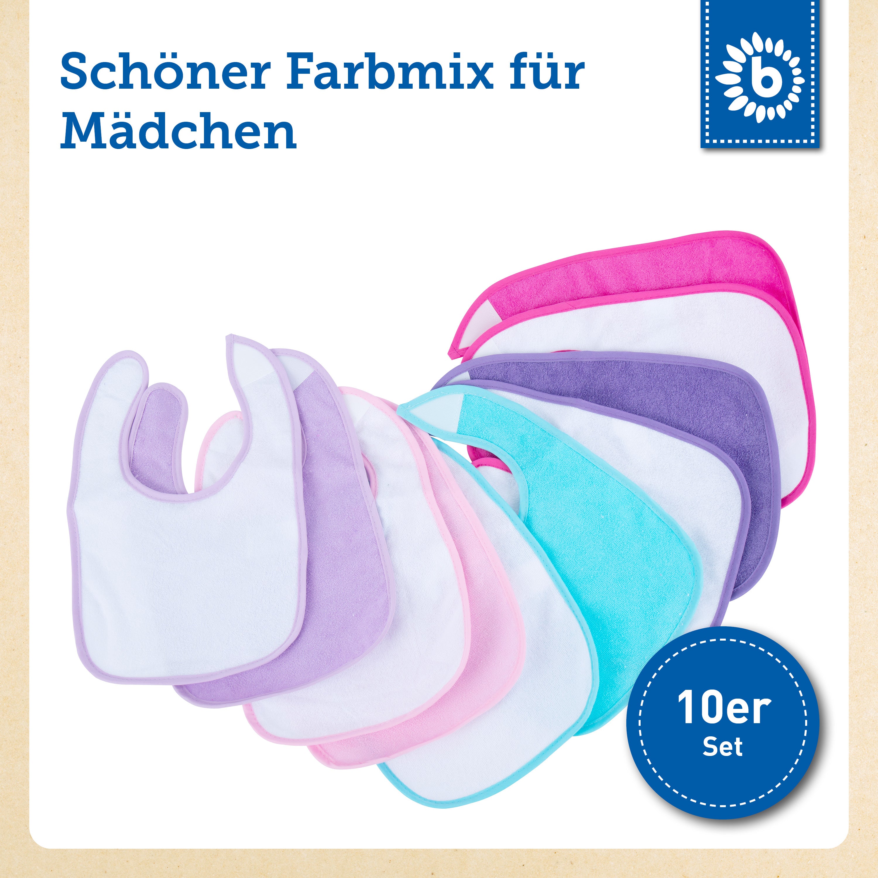 10er Set Lätzchen Unicorn