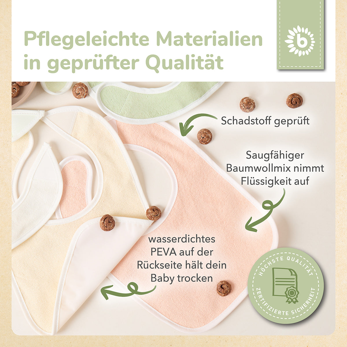 Lätzchen 5er Set Fine