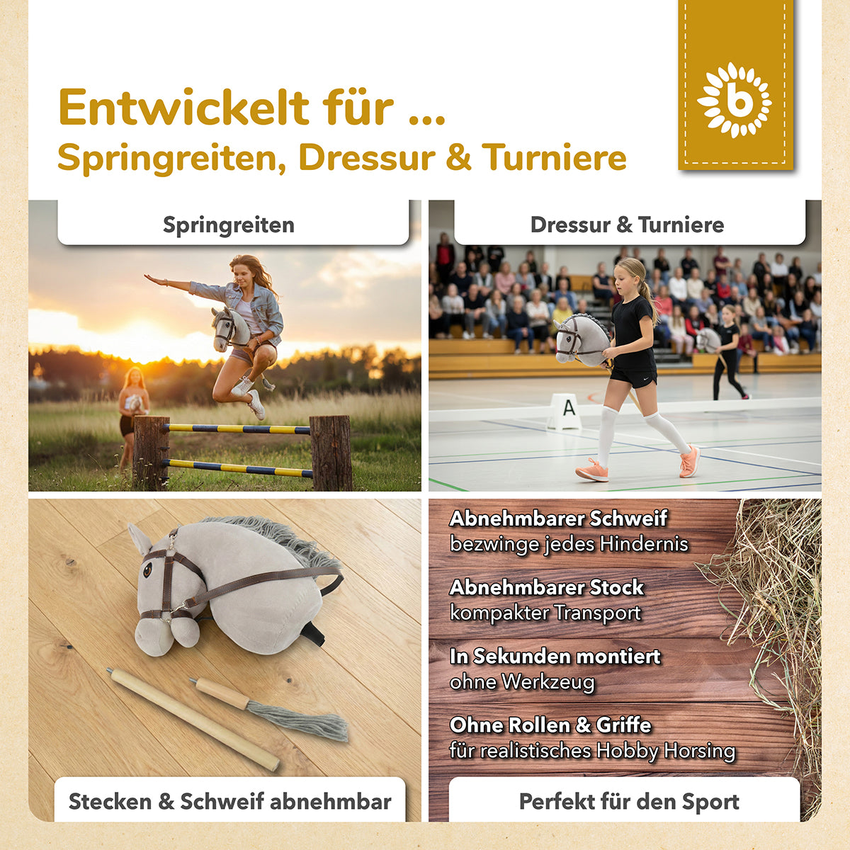 HOBBY HORSE GRAU - GRÖSSE S