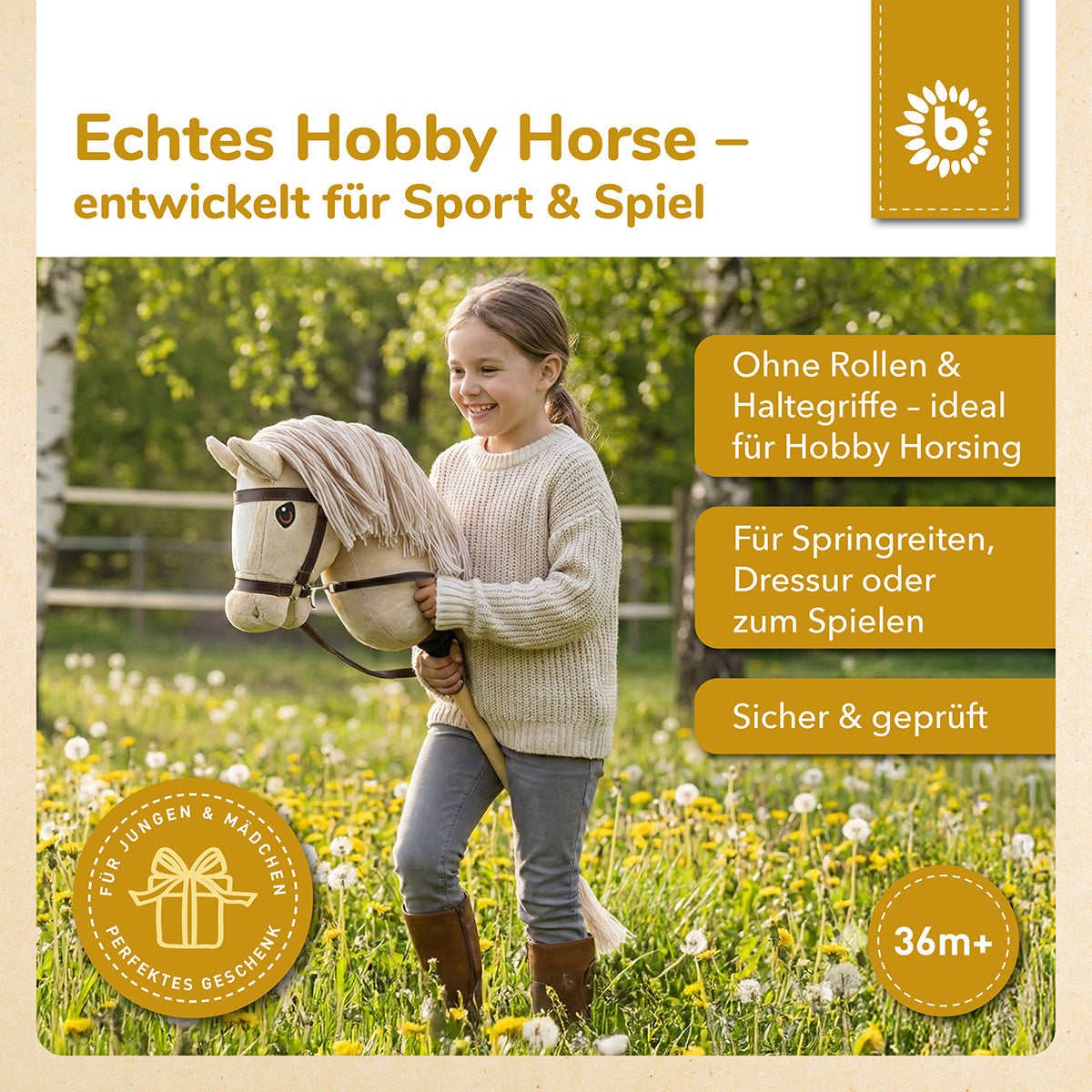HOBBY HORSE BEIGE - GRÖSSE S