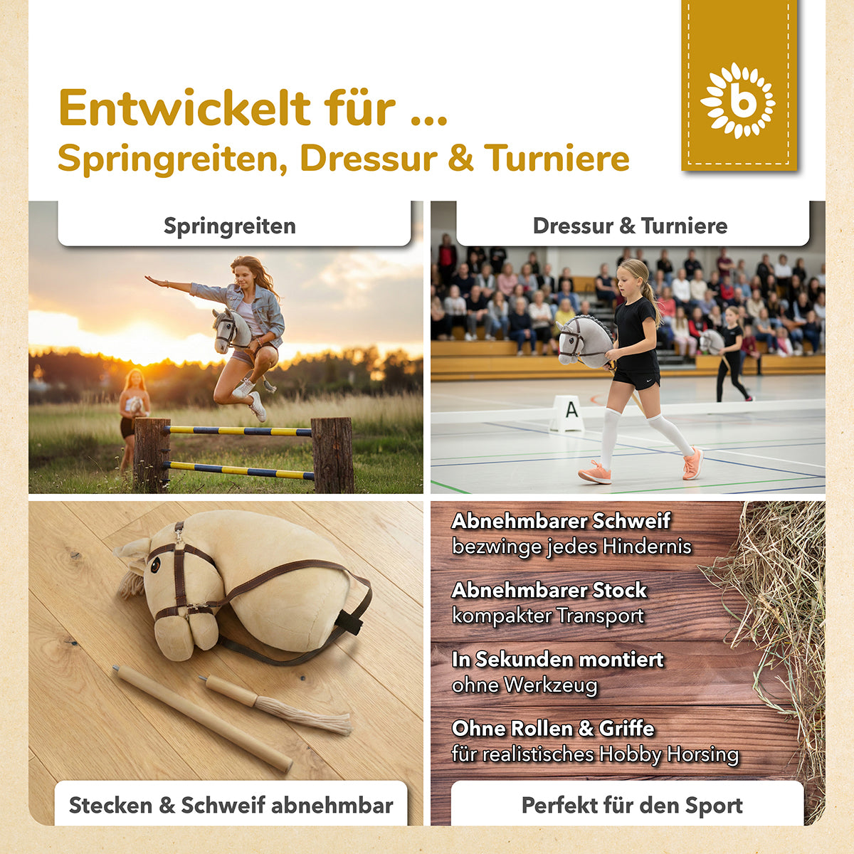 HOBBY HORSE BEIGE - GRÖSSE M