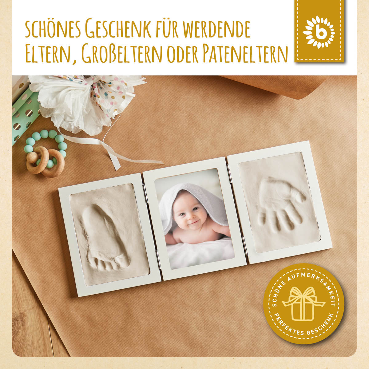 Abdruckset mit Bilderrahmen