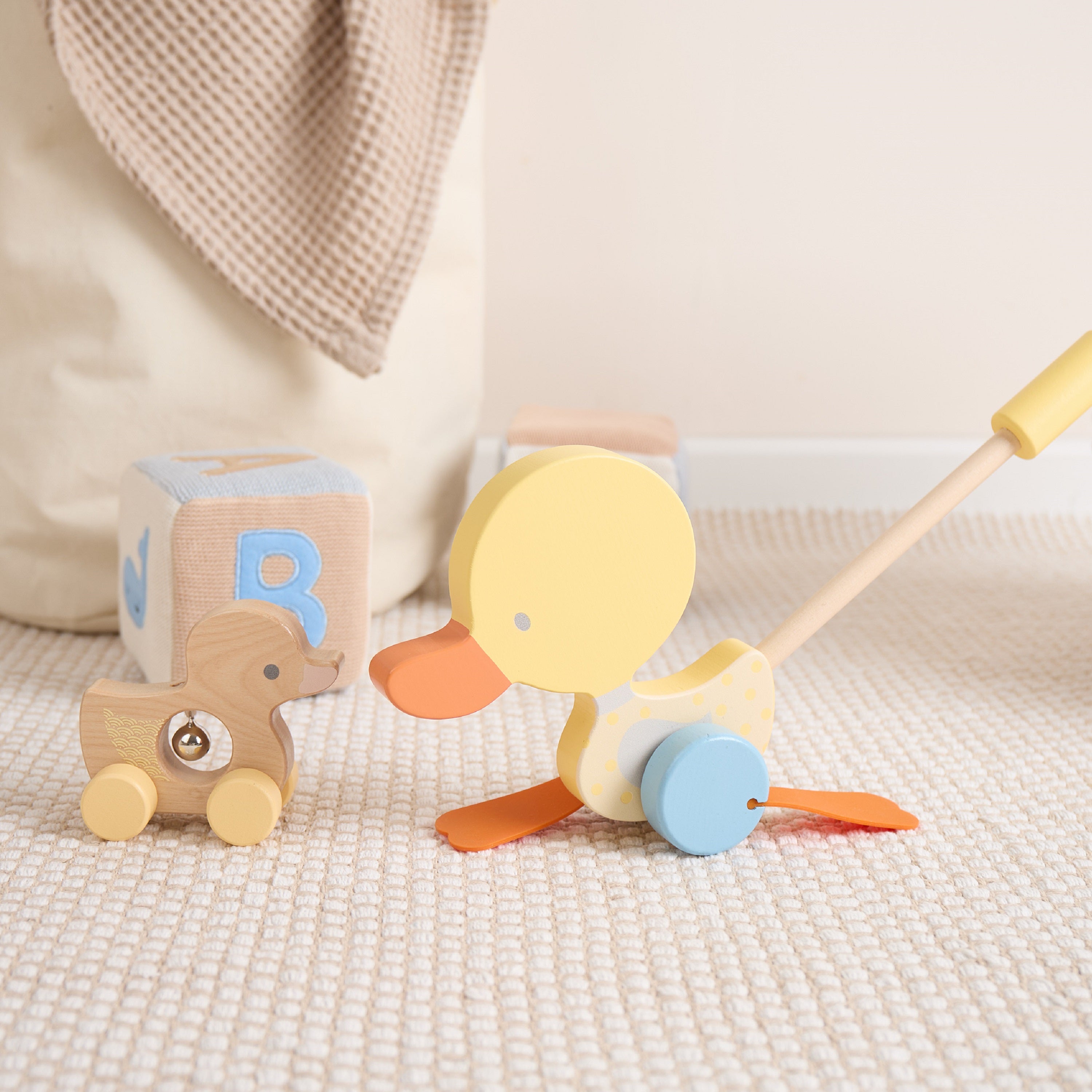 Rollerstab Watschelente gelb