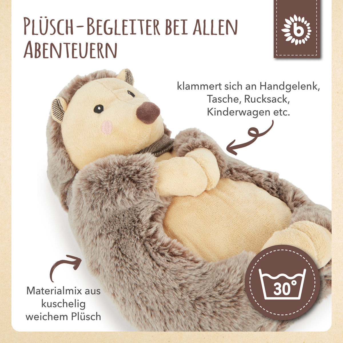 Spielfigur Igel Piksi mit Magneten