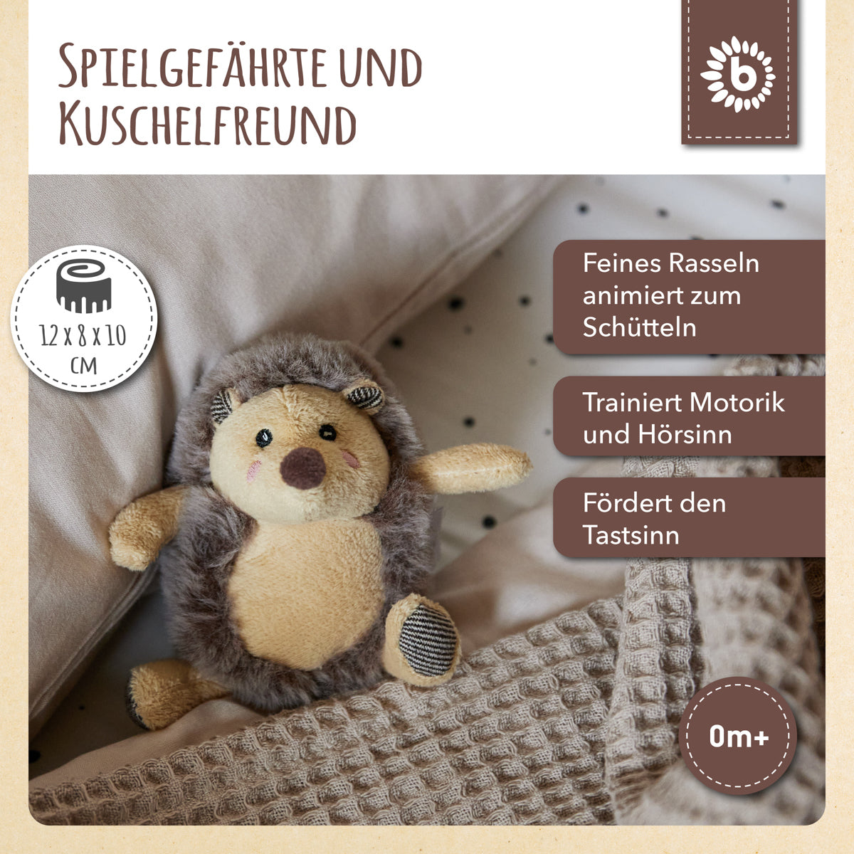 Spielfigur Igel Piksi mit Rassel