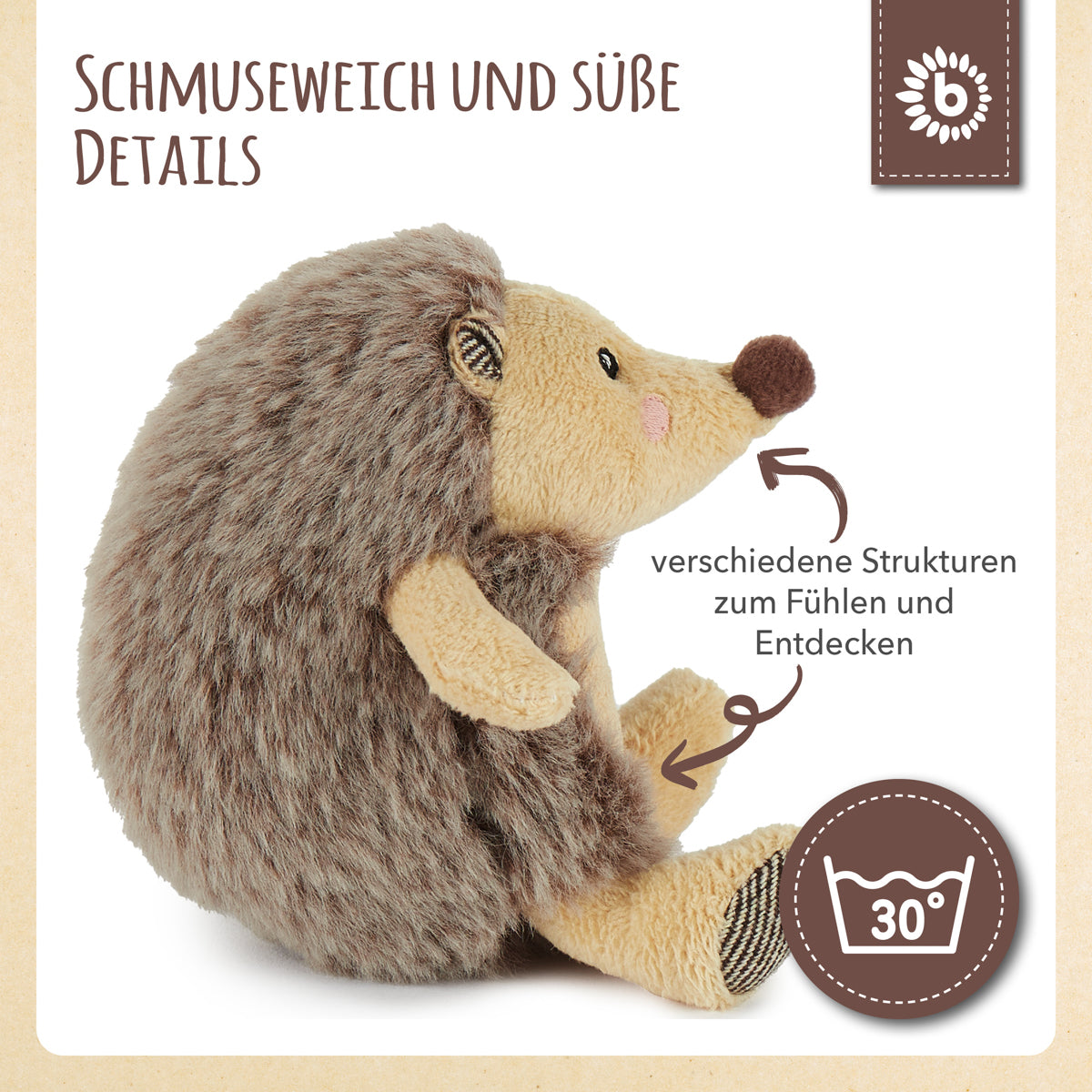 Spielfigur Igel Piksi mit Rassel