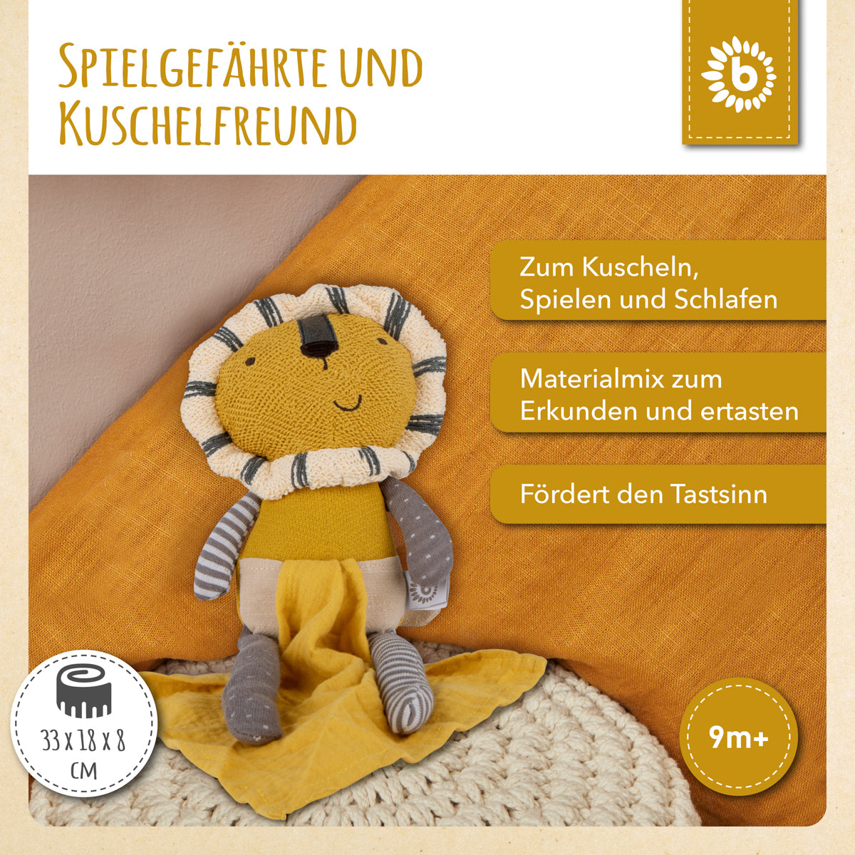 Kuscheltier Löwe mit Schmusetuch