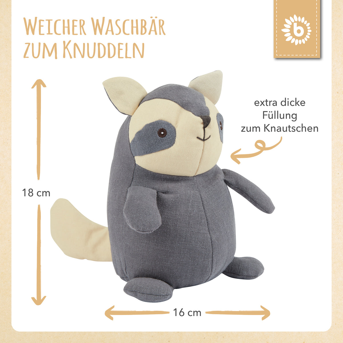 Kuscheltier Waschbär