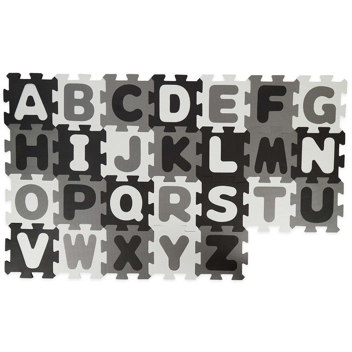 Puzzlematten Buchstaben black & white