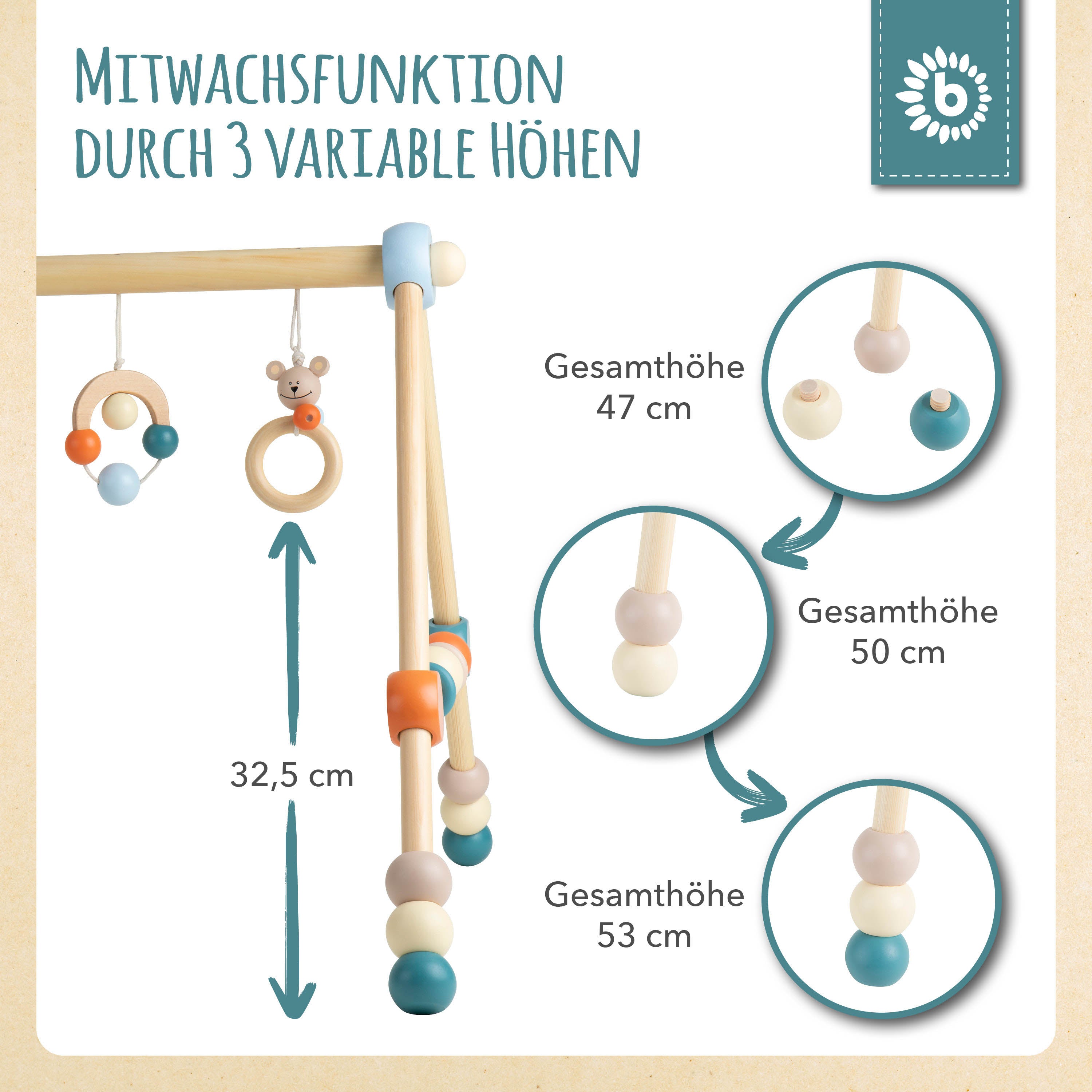 Spielbogen Bär höhenverstellbar