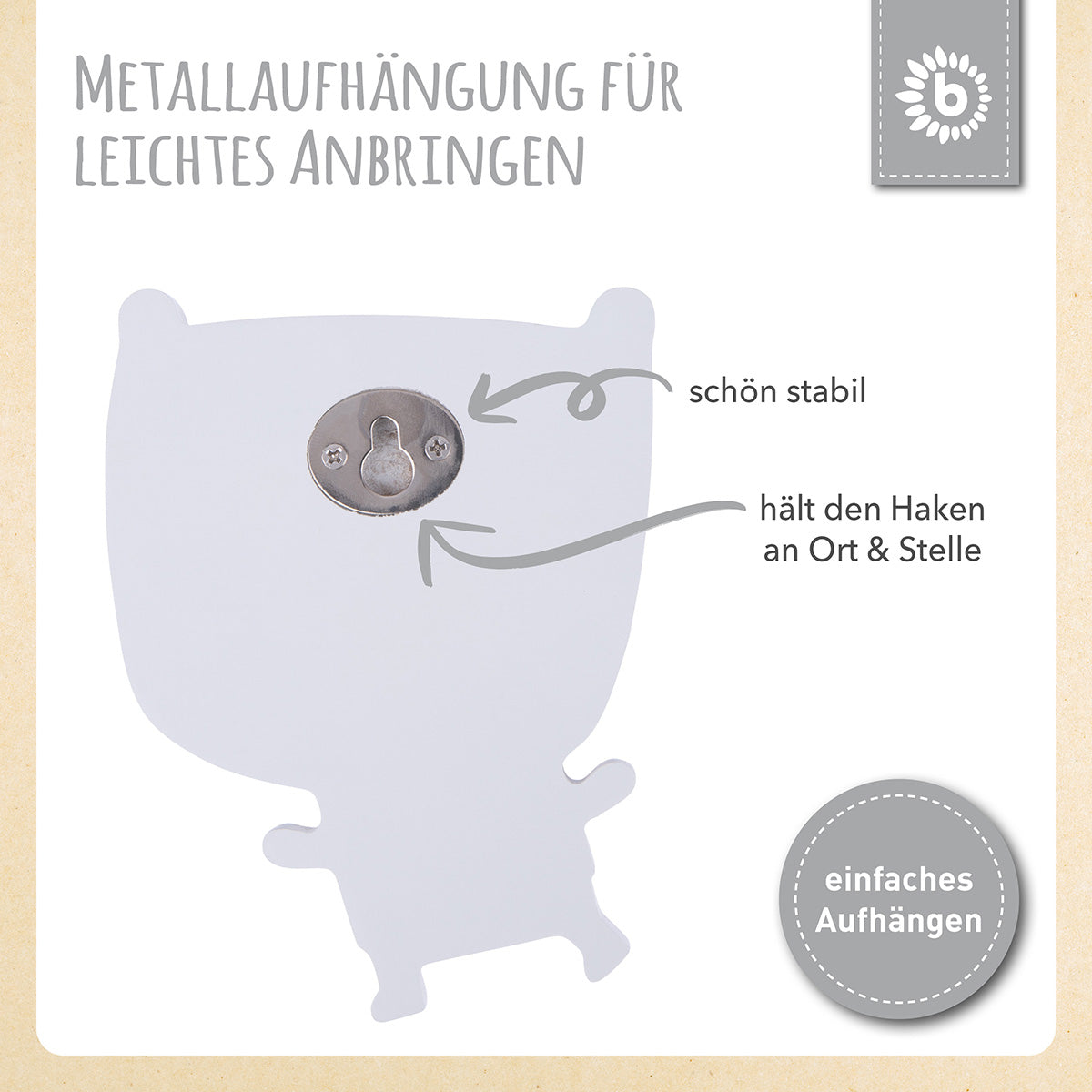 Wandhaken Bär
